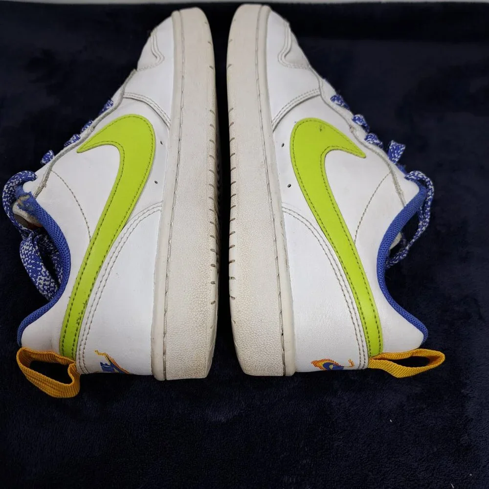 Nike Court Borough Low 2‎ White Atomic Green DQ7770-100 Size 5Y